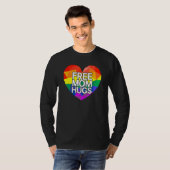 T-shirt Free Mom Hugs Lgbt Rainbow Heart Love Support P (Devant entier)
