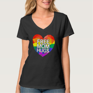 T-shirt Free Mom Hugs Lgbt Rainbow Heart Love Support P