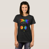 T-shirt Free Mom Hugs Messy Bun Lgbt Pride Rainbow (Devant entier)