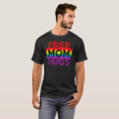 T-shirt Free Mom Hugs Messy Bun Rainbow Lgbt Pride 1 (Devant entier)