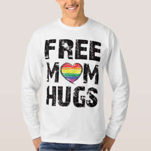 T-shirt Free Mom Hugs mignon cadeau gay de la fierté LGBT