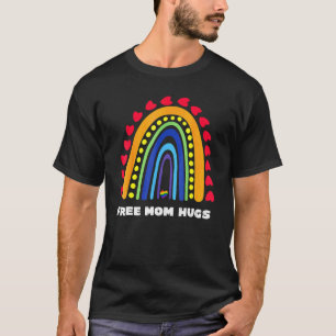 T-shirt Free Mom Hugs Rainbow Heart Gay pride Lgbt Transge