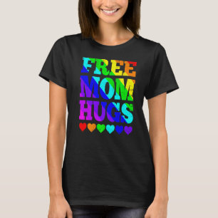 T-shirt Free Mom Hugs Rainbow Heart Lgbt Lgbtq Pride Mont