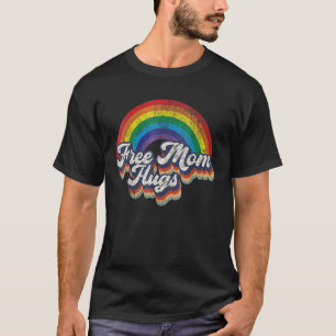T-shirt Free Mom Hugs Rainbow Heart Lgbt Pride Mois