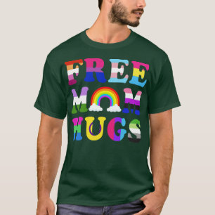 T-shirt Free Mom Hugs Rainbow Lesbian Gay pride Mois