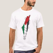 T-shirt Free Palestine Barbared Wire Map Liberté palestini (Devant)