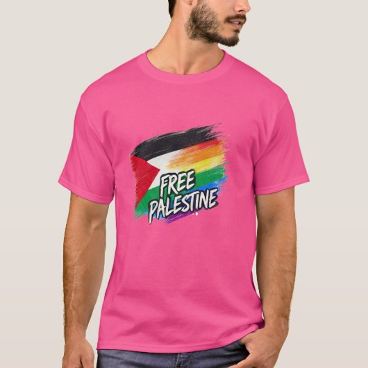 T-shirt Free Palestine Pride (Devant)
