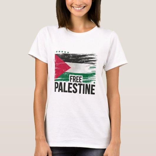 T-shirt Free Palestine Support Palestine (Devant)