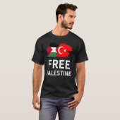 T-shirt Free Palestine Turkish Turkey Support Palestinian (Devant entier)