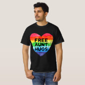 T-shirt Free Tante Hugs LGBT Flag Fierté Mois de sensibili (Devant entier)