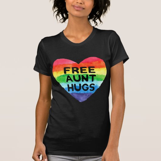 T-shirt Free Tante Hugs LGBT Flag Fierté Mois de sensibili (Devant)