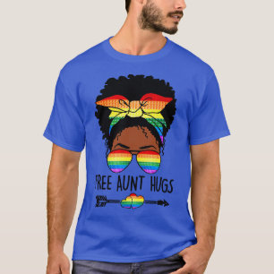 T-shirt Free Tante Hugs Messy Bun LGBT Pride Mois LGBTQ Bl