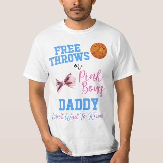 T-shirt Free Throws ou Pink Bows Basketball Genre Reveille (Devant)