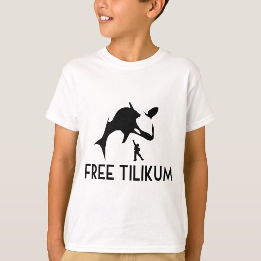 T-shirt Free Tilikum Save Orca Killer Whale (Devant)