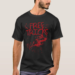 T-shirt Free Tricks Shirt effrayant Bloody Halloween Shirt