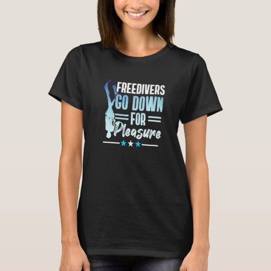 T-shirt Freediving Go Down Freediver Apnea Plongée dans la (Devant)