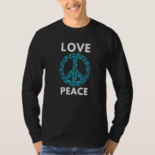 T-shirt Freedom Awareness Love Peace 60s Hippie Peace Sign