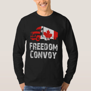 T-shirt Freedom Convoy 2022 For Canadian Truckers Flag