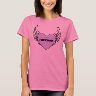 T-shirt Freedom Heart with Wings Cravate-Dye Shirt