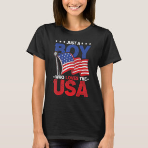 T-shirt Freedom Liberty Patriotic American Flag Boys 4t