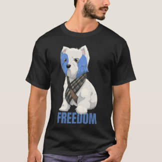 T-shirt Freedom mignon chien westin comme William Wallace