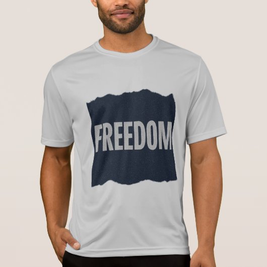 T-shirt FREEDOM Minimal Grain Text DesignT-Shirt (Devant)