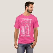 T-shirt Freedom Over Fear Pro Gun Usa Flag 2E Amendement ( (Devant entier)