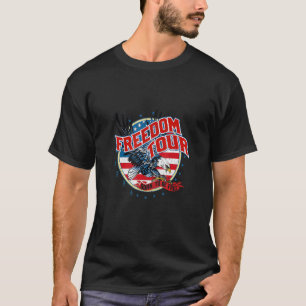 T-shirt Freedom Tour Eagle Retro Usa Drapeau Patriotique 4
