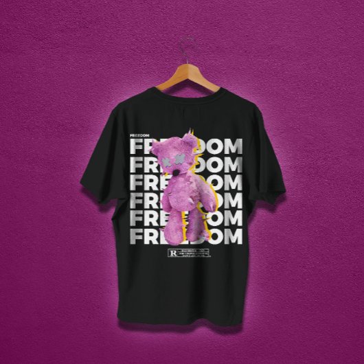 T-shirt FREEDOM Vêtements de rue urbains cool