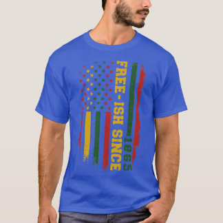 T-shirt Freeish depuis 1865 avec drapeau américain en Afri