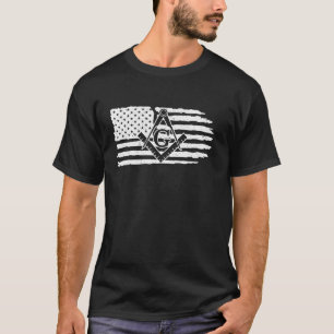 T-shirt Freemason Masonic Fraternal Freemasoney USA Drapea