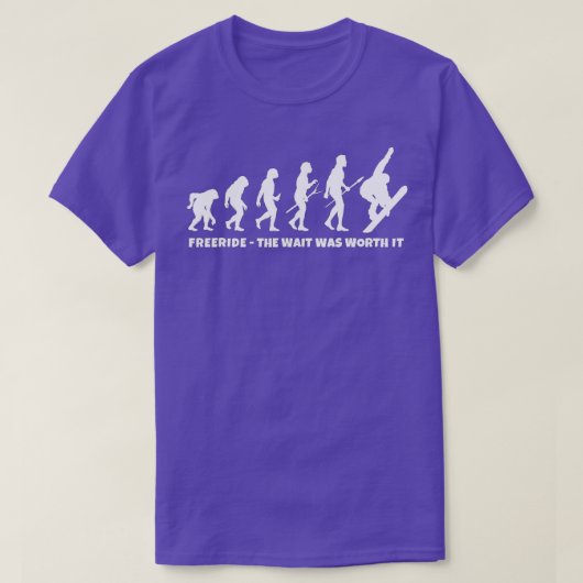 T-shirt Freeride Snowboarder Evolution de Freeride Snowboa (Design devant)