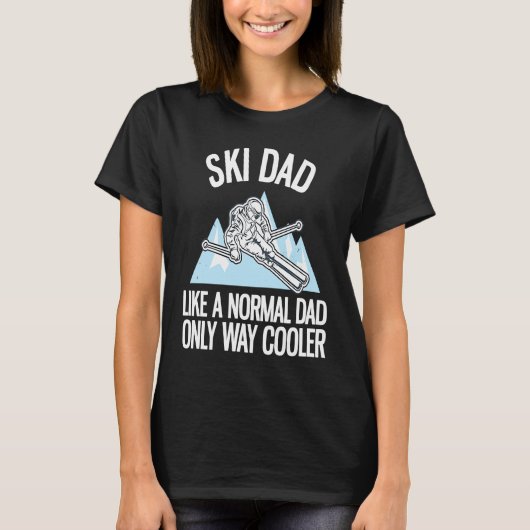T-shirt Freeriding Alpine Skiing Ski Dad 2 (Devant)