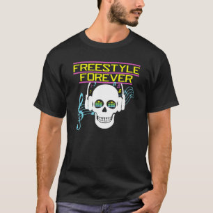 T-shirt Freestyle Forever Crâne avec casque qui déconne su