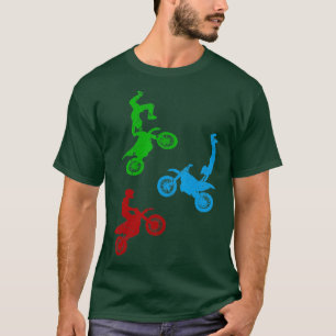 T-shirt Freestyle Motocross Enfants Dirtbike Roue Stunts S