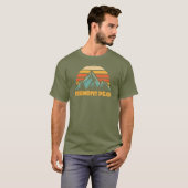T-shirt Fremont Peak Wyoming Retro Turquoise (Devant entier)