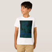 T-shirt French Blue Love Mange Jouer Couleurs de fleurs po (Devant entier)
