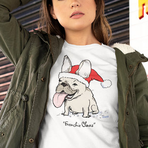 T-shirt French Buldog Christmas Frenchie Dog Santa Clause
