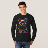 T-shirt French Buldog Christmas Lights Tree Décoration Xm (Devant entier)