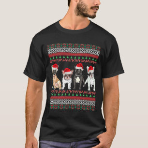 T-shirt French Buldog Christmas Ugly Frenchie