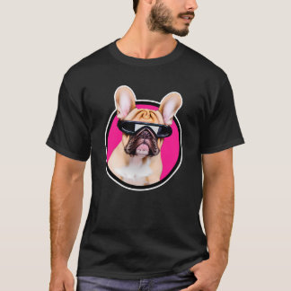 T-shirt French Bulldog 80s Style Vaporwave Français Lover
