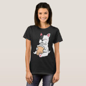 T-shirt French Bulldog Boba Milk Thé bulle JT Pullove (Devant entier)