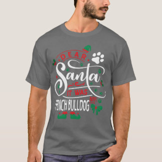 T-shirt French Bulldog Chien de Noël Chien de race cadeau