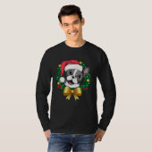 T-shirt French Bulldog Christmas  Santa Xmas Wreath Tree (Devant entier)