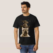 T-shirt French Bulldog Cowboy UFO (Devant entier)