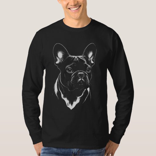 T-shirt French Bulldog Dad Black Frenchie Gift (Devant)