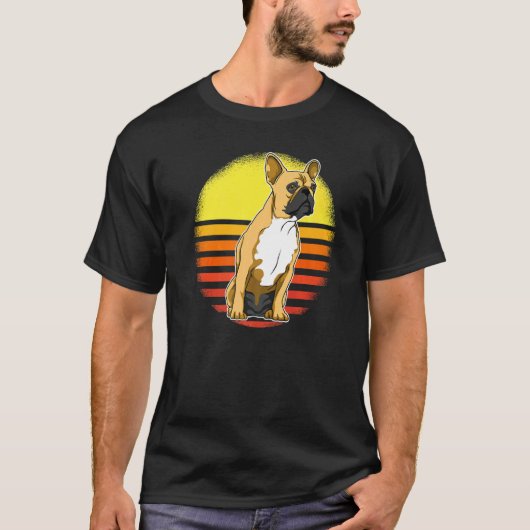T-shirt French Bulldog Frenchie Sunset  3 (Devant)