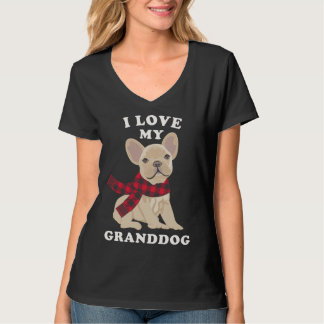 T-shirt French Bulldog  Grandma Xmas  Fun Frenchie Granddo