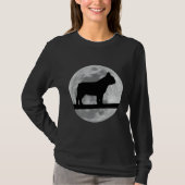 T-shirt French Bulldog Night Moon French Bulldog Lover (Devant)