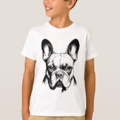 T-shirt French Bulldog Pencil Sketch Frenchie Boys (Devant)